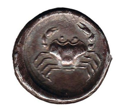 SICILE HIMÈRE (482-472 av. J.-C.) Didrachme. 8,45 g. Coq debout à gauche. R/ Crabe....