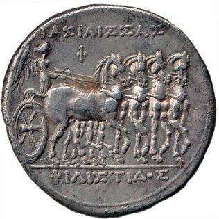 SYRACUSE Seize litrae. Règne de Hiéron II (275-215 av. J.-C.). 13,46 g. Tête de la...