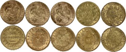 null FRANCE :

20 francs or : 10 exemplaires de Louis XVIII à la Troisième République.

Les...