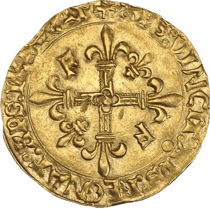 null FRANÇOIS Ier (1515-1547)

Écu d'or au soleil, 5e type. Limoges. 3,45 g.

D....