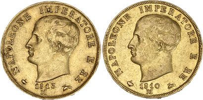 null Règne d'Italie (1805-1814)

40 lire or : 2 exemplaires. 1810 et 1813. Milan.

L.M.N....