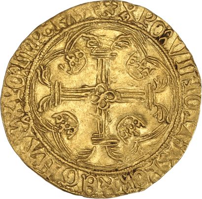 null CHARLES VII (1422-1461)

Écu neuf. Saint-Lô. 3,33 g.

D. 511.

TB.