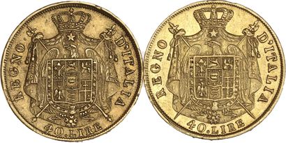null Règne d'Italie (1805-1814)

40 lire or : 2 exemplaires. 1810 et 1813. Milan.

L.M.N....