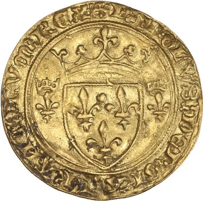 null CHARLES VII (1422-1461)

Écu neuf. Tournai. 3,39 g.

D. 511.

Pliures. TTB.