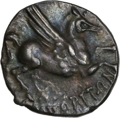 HISPANIA, Emporium (IIIe-IIe siècle av. J.-C.) 
Drachme. 4,29 g. 
Tête de Perséphone...
