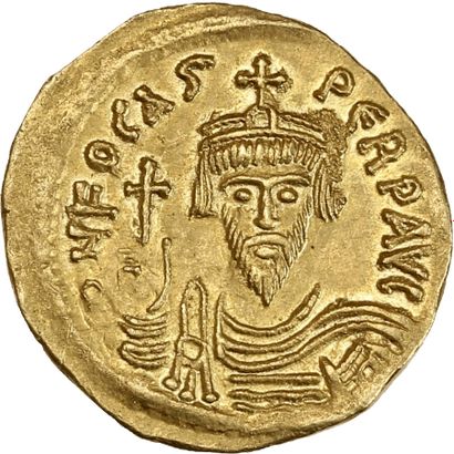 null PHOCAS (602-610)

Solidus. Constantinople. 4,46 g.

Son buste couronné de face...