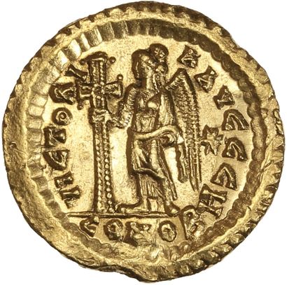 null LÉON Ier (457-474)

Solidus. Constantinople. 4,48 g.

Son buste diadémé, casqué...