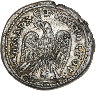 null CARACALLA (211-217)

Tétradrachme. Laodicée. 13,26 g.

Son buste lauré et drapé...