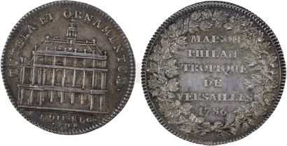 null Ensemble de 29 jetons et médailles sur la ville de Versailles en argent et métaux...