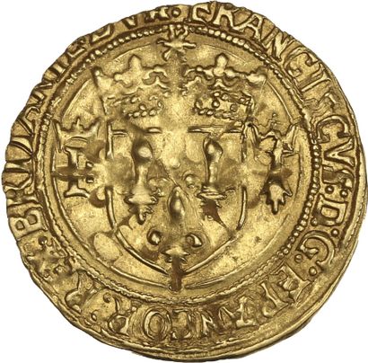 null FRANÇOIS Ier (1515-1547)

Écu d'or au soleil de Bretagne, 2e type. Nantes. 3,42...