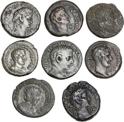 Lot de 8 monnaies romaines pour l'Égypte...