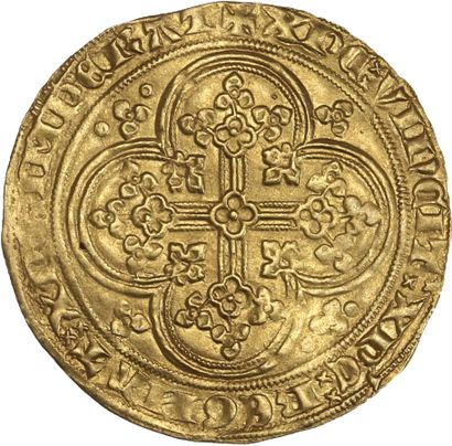null PHILIPPE VI de Valois (1328-1350)

Écu d'or à la chaise. 4,52 g.

D. 249. 
...