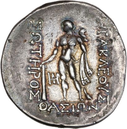 null THRACE

Thasos (IIe-Ier siècle av. J.-C.)

Tétradrachme. 16,84 g.

Tête de Dionysos...