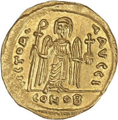 null PHOCAS (602-610)

Solidus. Constantinople. 4,46 g.

Son buste couronné de face...