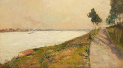 null ALBERT LEBOURG (1849-1928)

Paysage fluvial

Huile sur toile, signée et datée...