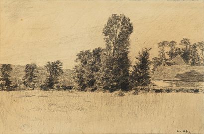 null LÉON AUGUSTIN LHERMITTE (1844-1925)

Fermette et arbres

Crayon et fusain, monogrammé...