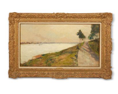 null ALBERT LEBOURG (1849-1928)

Paysage fluvial

Huile sur toile, signée et datée...