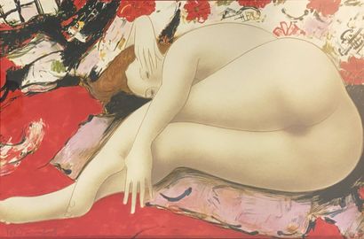 ALAIN BONNEFOIT (BORN 1936)

Nude lying on...