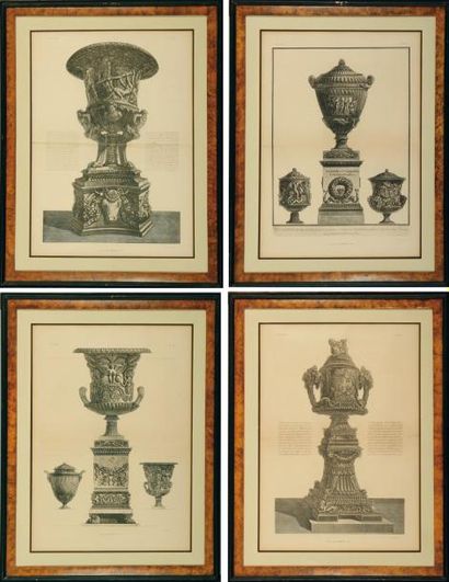 D'après PIRANÈSE Phototype de Lehmann à Vienne Modèles de vases antiques Suite de...