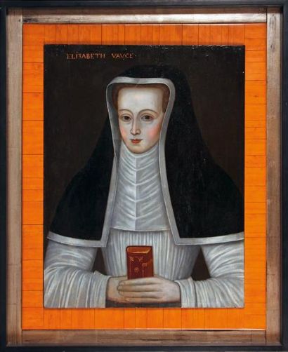 ÉCOLE FRANÇAISE du XVIe siècle, dans l'entourage de CLOUET Portrait d'Élisabeth Vauce,...