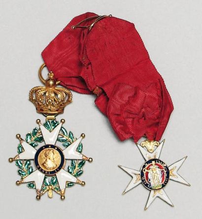 FRANCE Etoile d'officier de la Légion d'Honneur de la Restauration, 41 mm, en or...