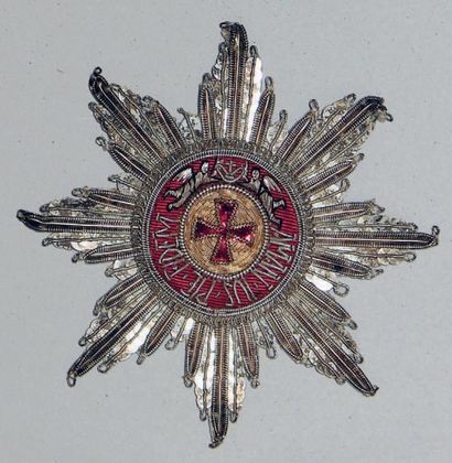 null EMPIRE DE RUSSIE Plaque de chevalier de 1ère classe (grand croix), 85 x 85 mm,...