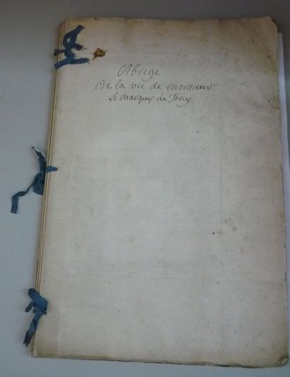 null MANUSCRIT ; "Abrégé de la vie de Monsieur le marquis de Torcy "; daté août ...