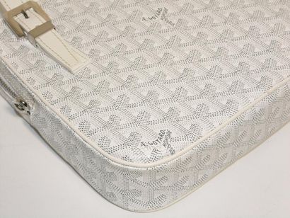 GOYARD Sac en losine blanche "Yéona" - 24x20x4,5 cm - Pochon de la marque - Etat...