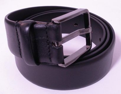 SANDER / Mc QUEEN Lot de 2 ceintures en cuir noir - Taille (Sander): 95 cm - Taille...
