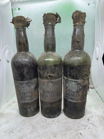null 3 bouteilles XERES (vieux, B/V, belle couleur)