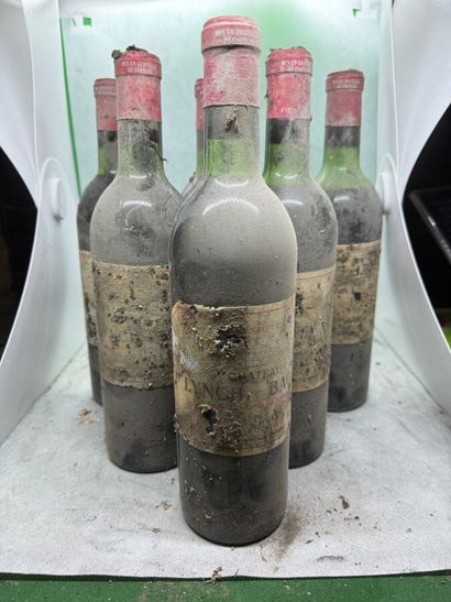 null 6 bouteilles Château LYNCH-BAGES, 5° cru Pauillac 1970 (ett, ea, 2 J, 2 TLB,...