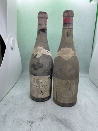 null 2 bouteilles VOLNAY "En Cailleret 1er cru", J. Drouhin 1949 (ela, 1 TLB, 1 LB,...