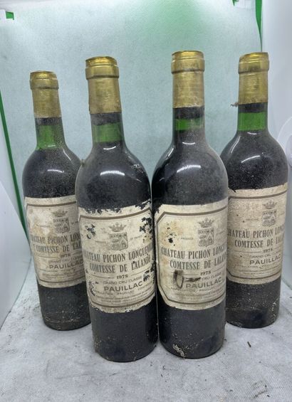 null 4 bouteilles Château PICHON-COMTESSE, 2° cru Pauillac 1978 (es, elt, 1 ea, 1...