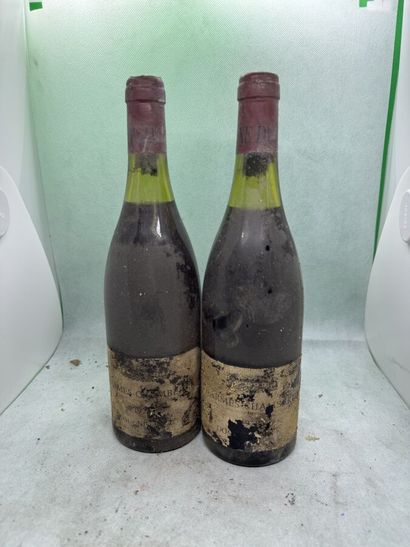 null 2 bouteilles CHARMES-CHAMBERTIN, Domaine Dujac 1978 (eta, à peine lisibles,...