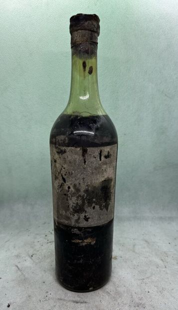 null 1 bouteille Château LAFAURIE-PEYRAGUEY, 1° cru Sauternes1869 (MB, eta, millésime...