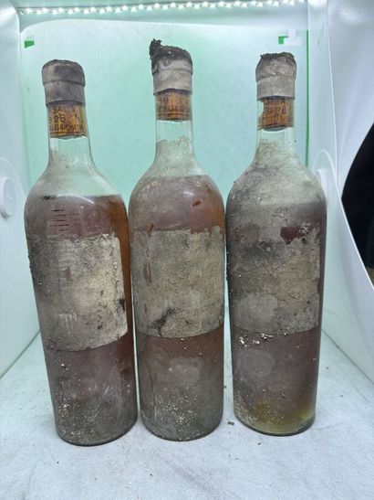 null 3 bouteilles Château DE ROLLAND, Barsac 1928 (ea/eta, 1 MB, 2 B)