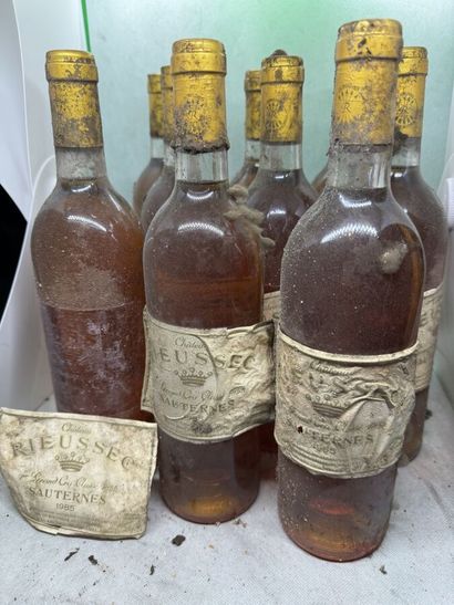 null 9 bouteilles Château RIEUSSEC, 1° cru Sauternes1985 (ela, elt, ets)
