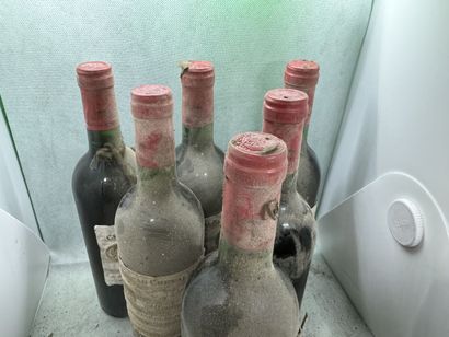 null 6 bouteilles Château CHEVAL-BLANC, 1° Grand Cru St-Émilion 1975 (ets, elt, ea,...