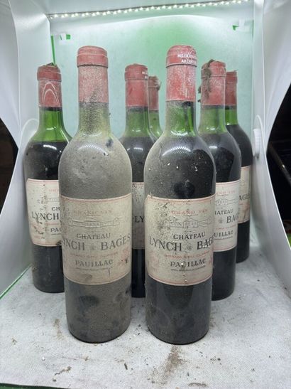 null 8 bouteilles Château LYNCH-BAGES, 5° cru Pauillac 1982 (es, ela, 1 J, 1 TLB,...