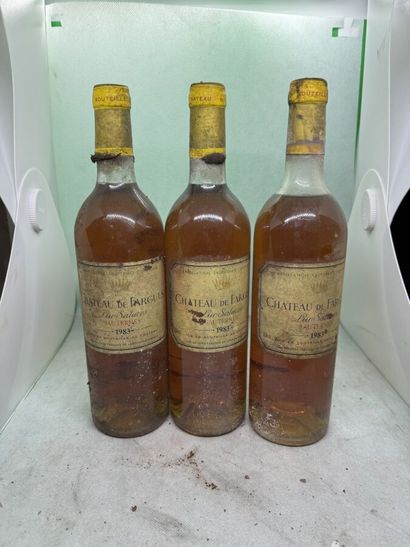null 3 bouteilles Château de FARGUES, Sauternes1983 (et, 1 ea, 2 J, 1 MB)