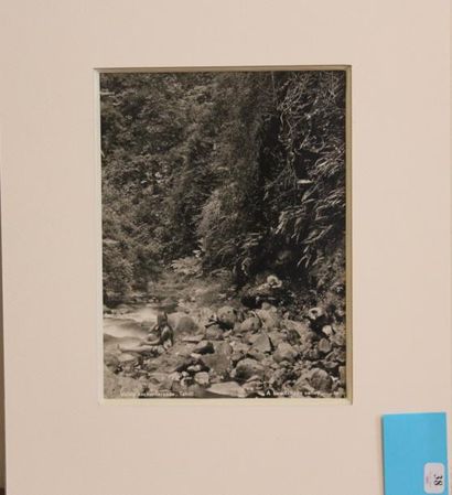 LUCIEN GAUTHIER (1875-1971) Vallée enchanteresse, Tahiti. Photographie, vers 1910....
