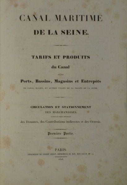 null OUVRAGE canal maritime de la Seine, prince de Polignac, 1 vol

