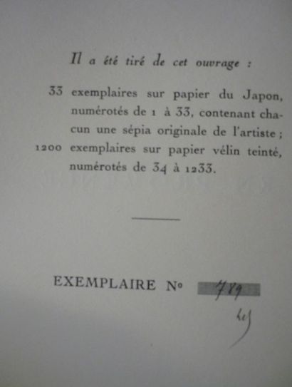 Emile Henriot En Provence. Crayon et sépia de Maurice de LAMBERT. Exemplaire n° ...