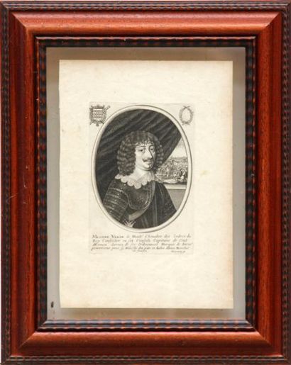 Balthazar MONCORNET, XVIIe siècle Urbain de Maillé, marquis de Brézé Gravure en noir....