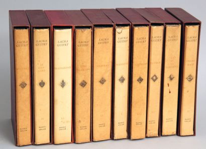Sacha GUITRY Œuvres. Edition Raoul Solar, 1950. Ensemble de dix volumes sur douze....