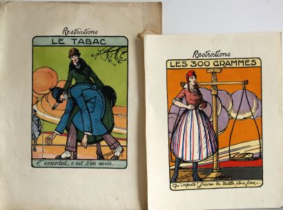 D’après A. TURLAIF « Restrictions ».

Deux lithographies d’affiche.


