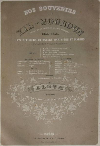 null ALBUM de LITHOGRAPHIES en couleurs. 

Nos Souvenir de Kil Bouroun, 1855-56.

Editeur...