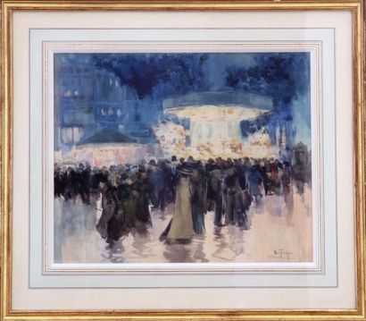 Louis ABEL-TRUCHET (1857 - 1918) Montmartre, le manège.

Aquarelle, signée et située...
