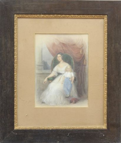 Elisa GANGÉ, XIXe siècle BARONNE ARTHUYS DE CHARNISAY NÉE ADRIENNE DE BIGNY ET SON...