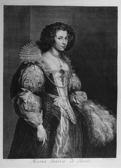 null [TASSIS (Marie Louise de), 1611-1638], par Corneille Vermeulen, s. d., d'après...
